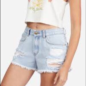 Billabong Drift Away Distressed Denim Shorts